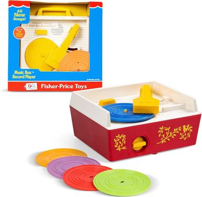 Fisher Price Classics 1697 Musicbox-Plattenspieler, Baby-Musik-Spielzeug, Babys