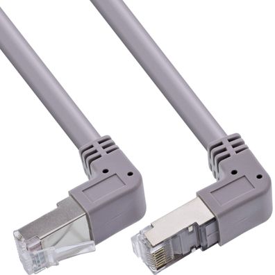 InLine® S-76603U-1.22 Patchkabel oben/unten gewinkelt, S/FTP (PiMf), Cat.6, PVC,