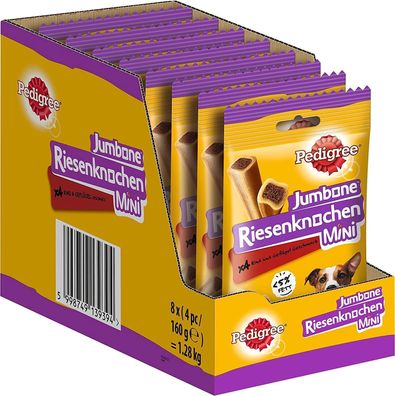 Pedigree Hundesnacks Riesenknochen fér kleine Hunde mit Rind & Geflégel, 32 Stk