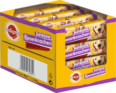 Pedigree Hundesnacks Riesenknochen, mittelgroße Hunde, Rind & Geflégel, 24 Stk