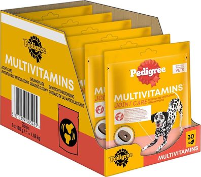 Pedigree Hundesnacks Multivitamins Gelenke - 30 weiche Hundeleckerlis (6 x 180g)