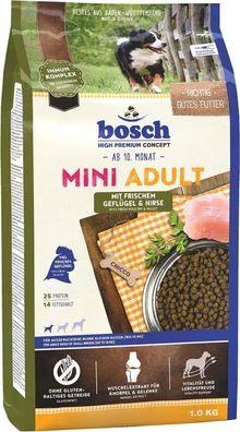 Bosch HPC Mini Adult mit frischem Geflégel & Hirse | Hunde-Trockenfutter - 3 kg