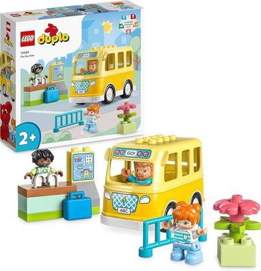 LEGO 10988 DUPLO Die Busfahrt Set, Bus-Spielzeug, Motorikspielzeug, ab 2 Jahre