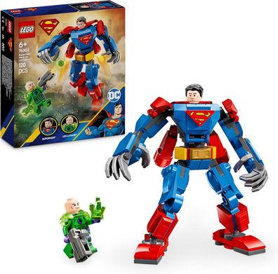 LEGO DC Superman Mech vs. Lex Luthor - Superhelden Spielzeug mit 2 Minifiguren