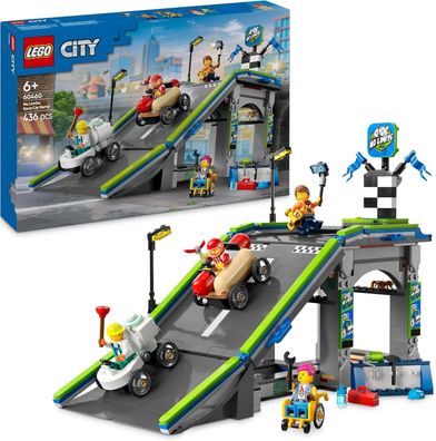 LEGO City Keine Limits: Seifenkistenrennen mit Rampe - Bau-Spielzeug + 4 Figuren