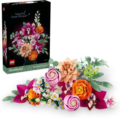 LEGO Botanicals Schöner Rosafarbener Blumenstrauß - Blumen-Deko - Bauset Deko