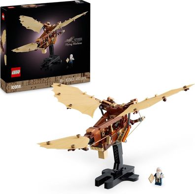 LEGO Icons Leonardo da Vincis Fluggerät, Schreibtisch-Deko, Bauset, Geschenk