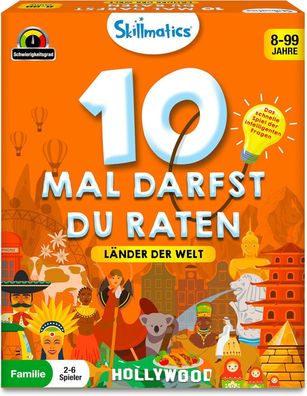 Skillmatics Kartenspiel 10 Mal darfst du raten Länder der Welt, Geschenke Kinder