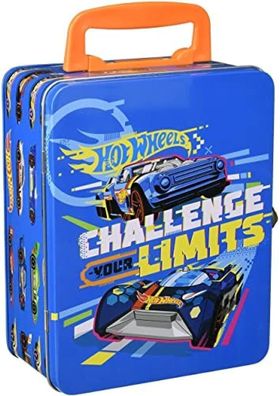 Theo Klein 2883 Hot Wheels Sammelkoffer, Spielzeugkoffer aus Metall fér 18 Autos