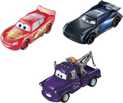 Mattel Disney Pixar Cars - Farbwechsel Fahrzeuge 3er-Pack mit Lightning McQueen