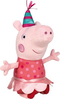Schmidt Spiele 42829 Pig, Peppa Wutz, Party, 38cm Plüschfigur Kuscheltier Kinder