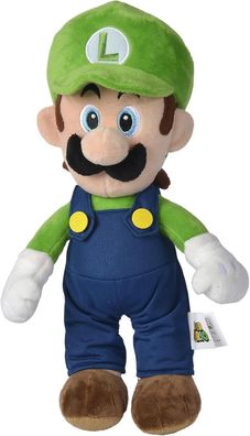 Simba 109231011 - Super Mario Luigi Plüschfigur, 30cm, kuschelweich, Kuscheltier