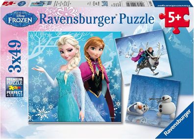 Ravensburger 9264 Disney Frozen Winter Adventures Box Kinder-Puzzle - 3x49 Teile