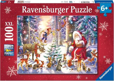 Ravensburger Kinderpuzzle 12937 Waldweihnacht Weihnachts-Puzzle Kinder 100 Teile