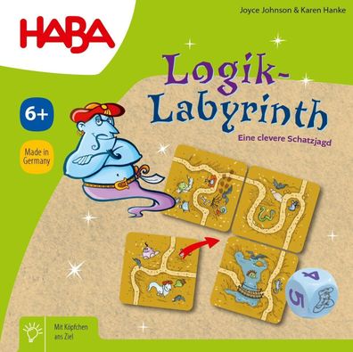 Haba 301886 Logik-Labyrinth Legespiel Gesellschaftsspiel fér Kinder, 2-4 Spieler