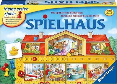 Ravensburger 21424 - Spielhaus - Kinderspiel-Klassiker, spannende Bilderjagd