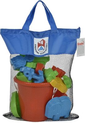 Simba 107114090 - Sandspielset, Eimergarnitur, Sandkasten, 22 Teile, 50x26, 5cm