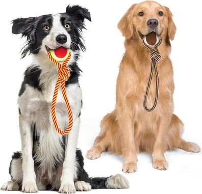 Nobleza - Hunde-Spielzeug Seil aus 100% Baumwolle, 28 cm - im 2er Pack