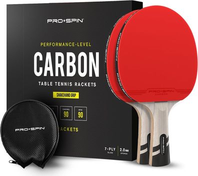 PRO SPIN Tischtennisschläger Carbon Profischläger, Überlegener Präzision - 2,0mm