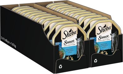 SHEBA Schale Nassfutter Katzen Sauce Collection Sauce Lover Thunfisch, 22x 85g