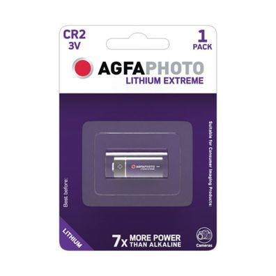 Agfaphoto 120-802602 Batterie Lithium, CR2, 3V
