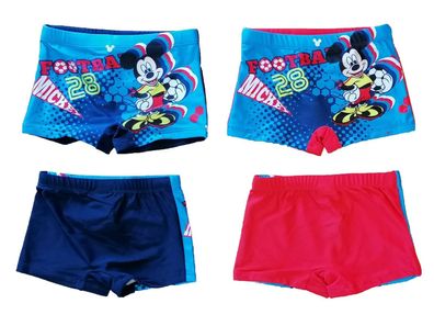 Mickey Mouse Badehose Badeshort Kinder Jungen Blau - Rot NEU 910-251