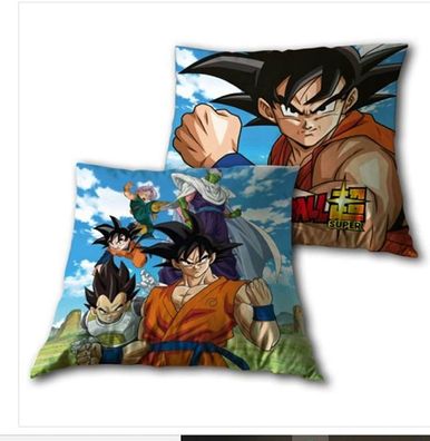 Dragonball Super Kissen Dekokissen Goku Familie 35cmx35cm NEU