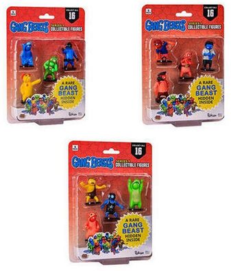 Gang Beasts Serie 1 / 4 + 1 Figur Actionfiguren ca. 6 cm Groß