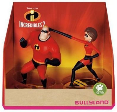 Bullyland Disney Incredibles 2 - Mr. Incredible & Elastigirl NEU (Gr. 10 cm)