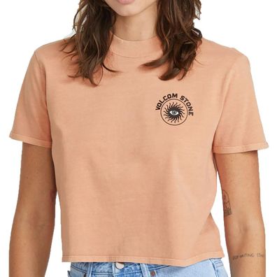 VOLCOM Women Shirt Dial Crop sand brown