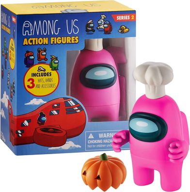 AMONG US ACTION FIGURE Serie 2 Spielfiguren Sammelfiguren 12cm Pink