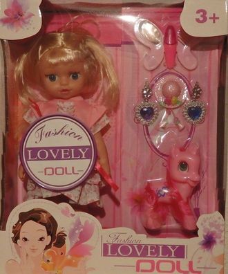 My Cute Baby Puppe Fashion Lovley Doll mit Einhorn - Set NEU (Gr. 35 cm)