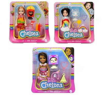 Barbie Chelsea Doll mit Hund und Kostüm 13 cm Groß - Auswahl - MATTEL