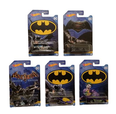 Hot Wheels Batman DC Comic Edition 5 er Set 1:64 HDG89 NEU