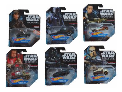 Hot Wheels Star Wars Rogue One Charakter Cars NEU