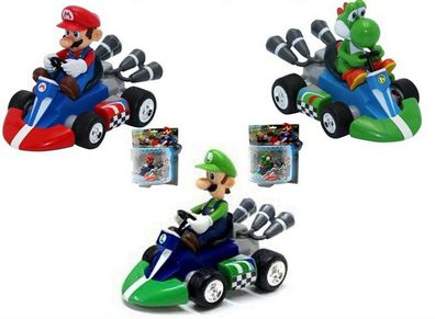 Super Mario MarioKart Wii Pull-Back-Racers ca. 13 cm x 8 cm Groß - Aufziehbar