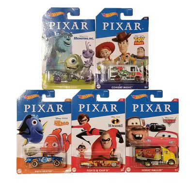 Hot Wheels Pixar Modele GDG83 Cars Autos 5 'er Set NEU