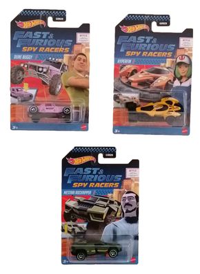 Hot Wheels Fast & Furious Spy Racers Set 3 Stück Autos Cars 1:64 GNN29 NEU