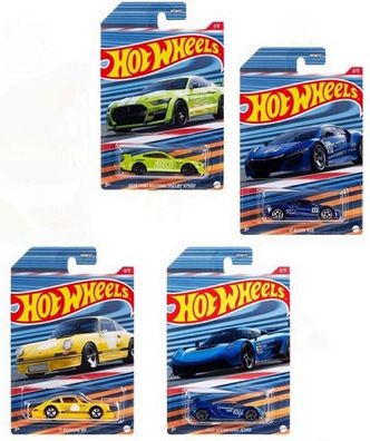 Hot Wheels HFW32 Themed Entertainment Racing Circuit 1:64 Modelautos 4er Set NEU
