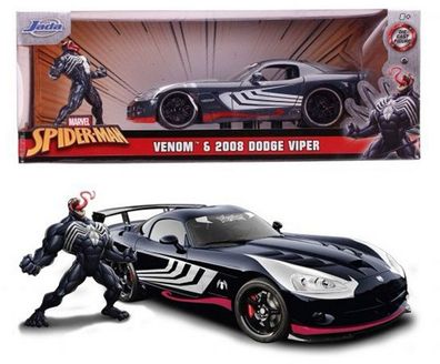 Jada Spider-Man Venom Dodge Viper 2008 Marvel 1:24 ca. 20 cm Modellauto NEU