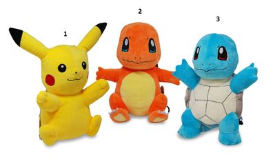Pokemon Plüsch Rucksack - Auswahl - 30 cm Groß Stofftier Plüschfigur NEU (Gr. 30 cm)