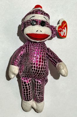 Ty Beanie Babies - Sock Monkey - Plüschfigur 20 cm Groß