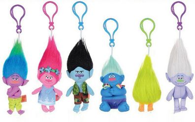 Trolls Bag Clip Schlüsselanhänger Plüsch Stofftier bis ca. 15 cm Groß NEU