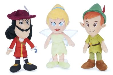 Disney Peter Pan Plüsch Figuren Peter Pan - Tinker Bell - Captain Hook 30 cm NEU