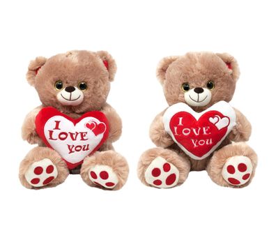 Bär mit Herz Plüsch Figuren Stofffiguren Super Soft 25 cm Groß