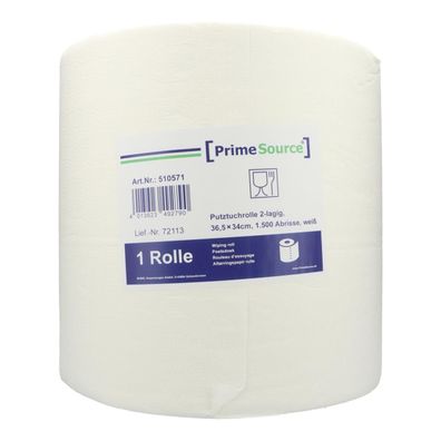 PrimeSource Putztuchrolle 510571 365x34cmx510m 2lg 1500Bl ws