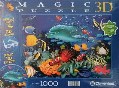 Clementoni Puzzle Magic 3D Fische - 1000 Teile 69x50 cm 97791NEU