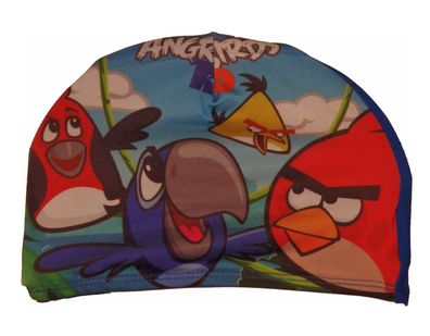 Badekappe Kinder Angry Birds Badehaube Blau NEU 770-786 (Gr. Kinder - Einheitsgröße)