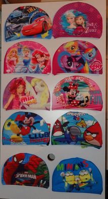 NEU Disney Marvel Kinder Badekappe Badehaube Schwimmkappe Verschiedene Motive