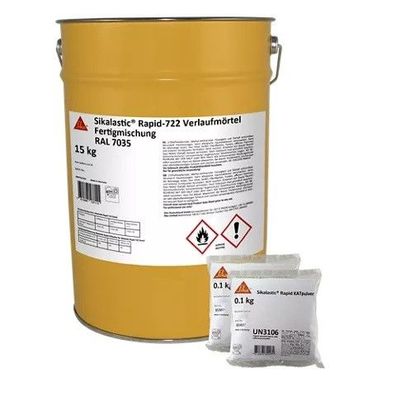 Sika® Sikalastic® Rapid-722 Verlaufmörtel Fertigmischung 15,2 kg RAL 7035 lichtgrau